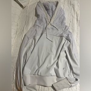 White mesh winner hoodie